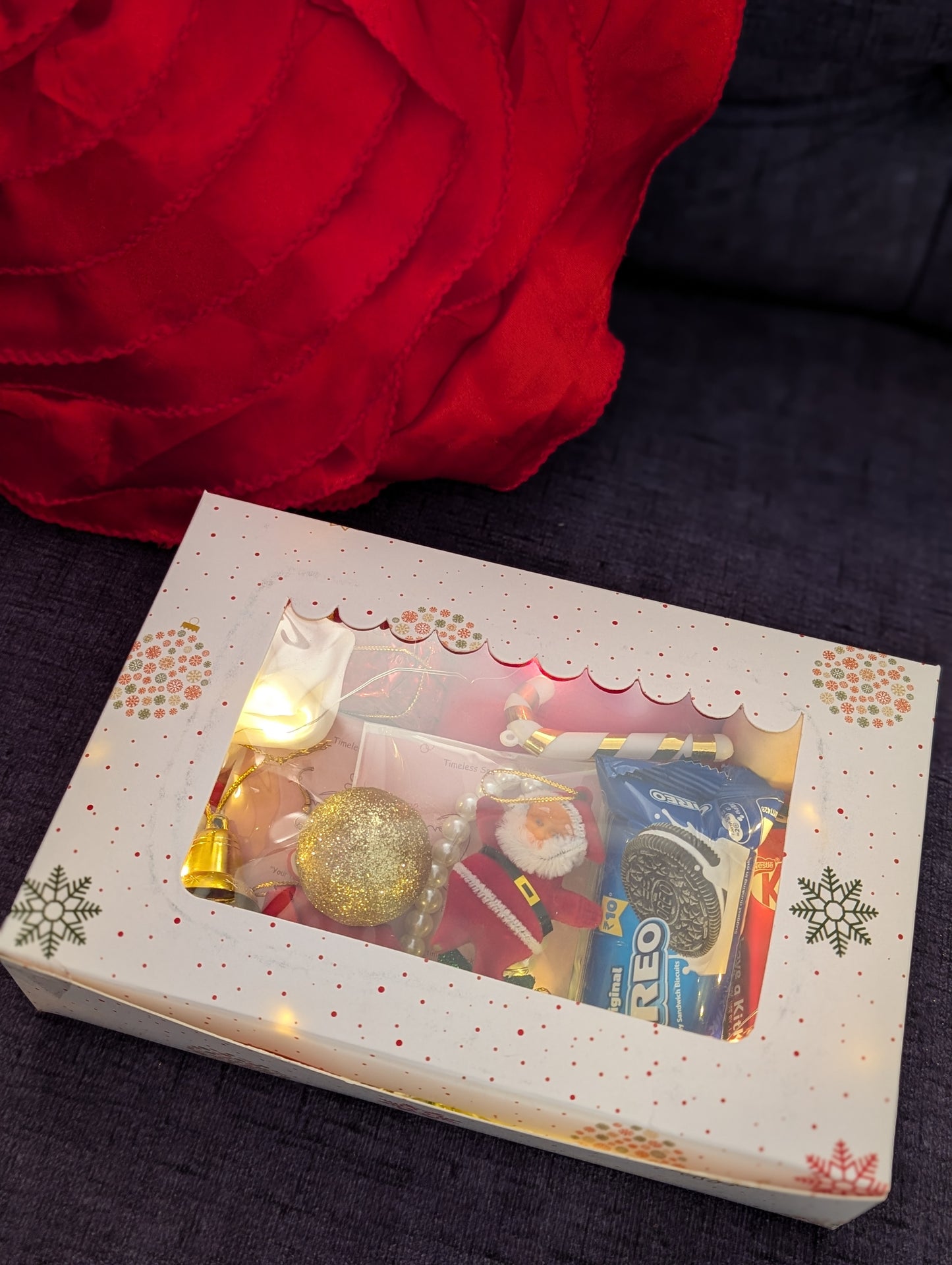 Festive Christmas Gift Hamper: Chocolates, Treats & Holiday Decor Box