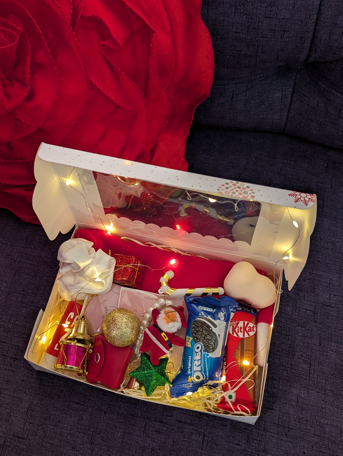 Festive Christmas Gift Hamper: Chocolates, Treats & Holiday Decor Box