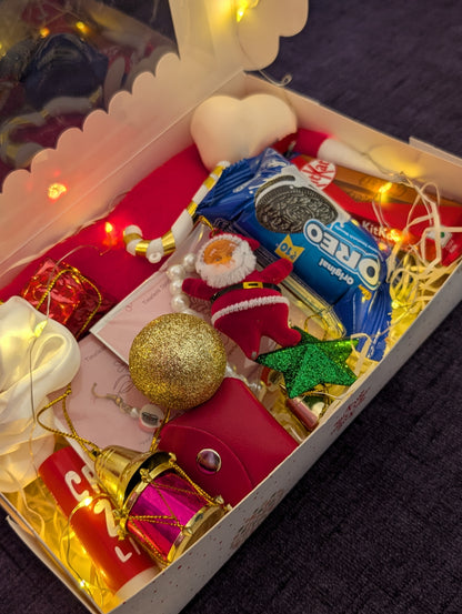 Festive Christmas Gift Hamper: Chocolates, Treats & Holiday Decor Box