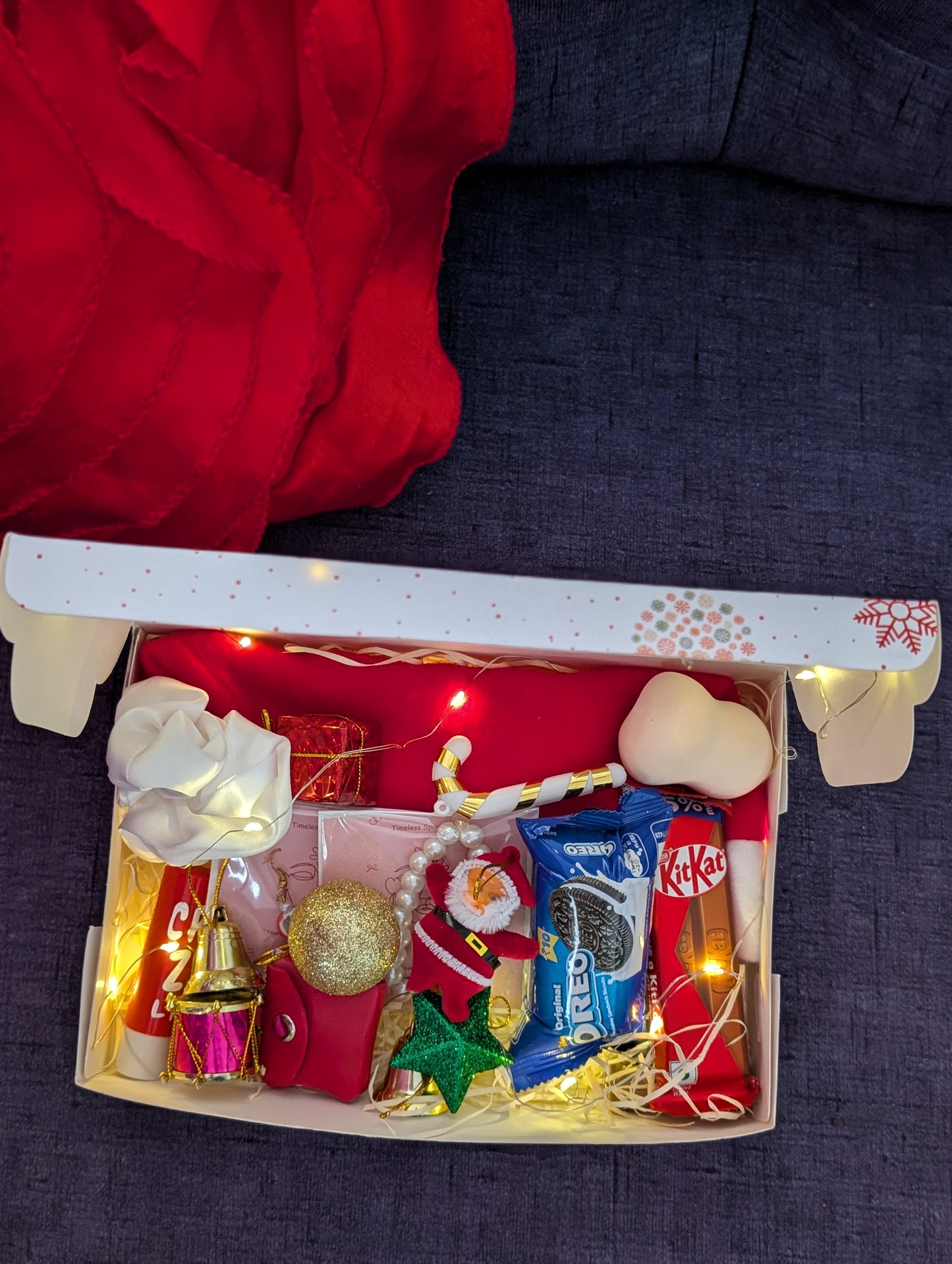Festive Christmas Gift Hamper: Chocolates, Treats & Holiday Decor Box