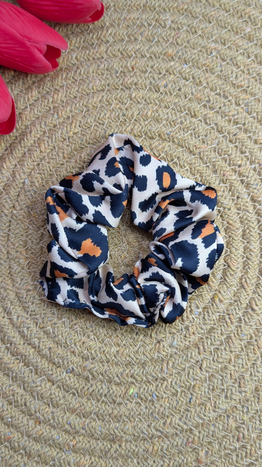 Cheetah Print Fabric Scrunchie | Oversized Soft Hair Accessory for Women & Girls