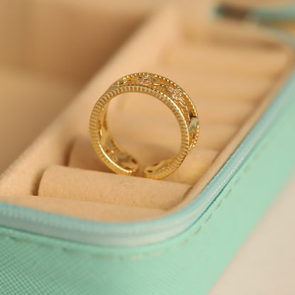 Gold Cutout Pattern Ring