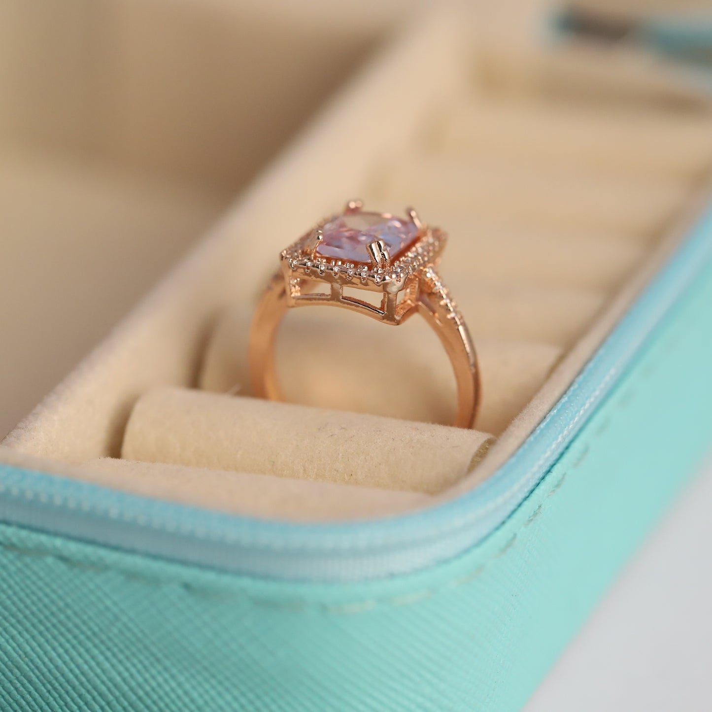 Dainty Rose Gold Engagement Ring