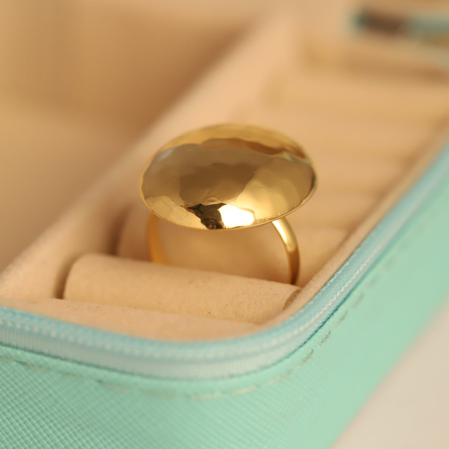 Bold Sculptural Gold Dome Jewelry | Contemporary Fashion Ring