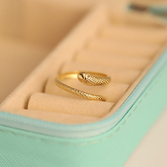 22K Gold Plated Geometric Circle Ring