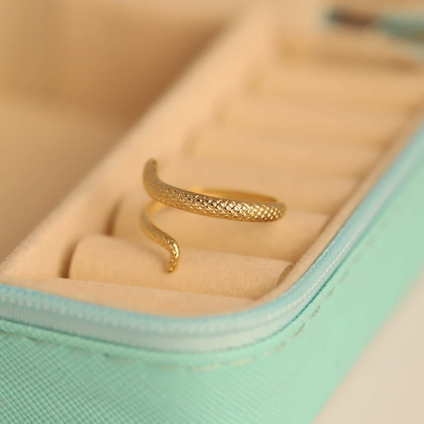 22K Gold Plated Geometric Circle Ring