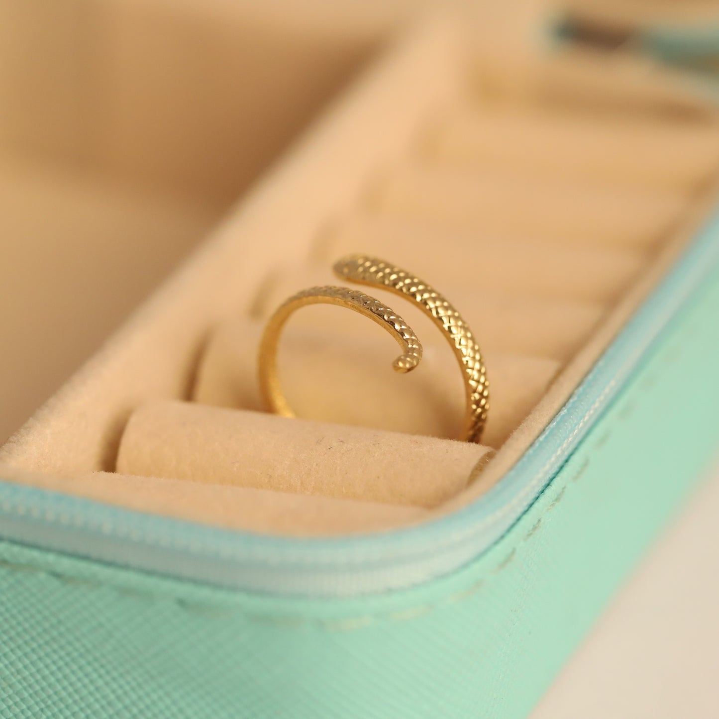 22K Gold Plated Geometric Circle Ring