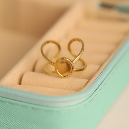 22K Gold Plated Abstract Wave Ring