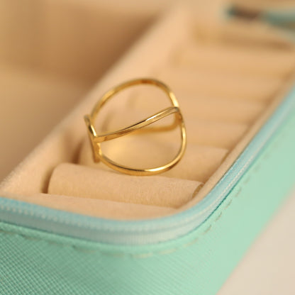 22K Gold Plated Abstract Wave Ring