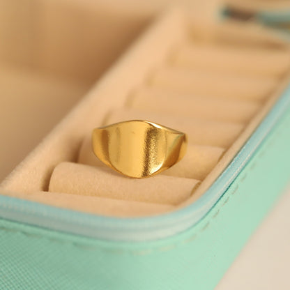 Minimalist Gold Signet Ring