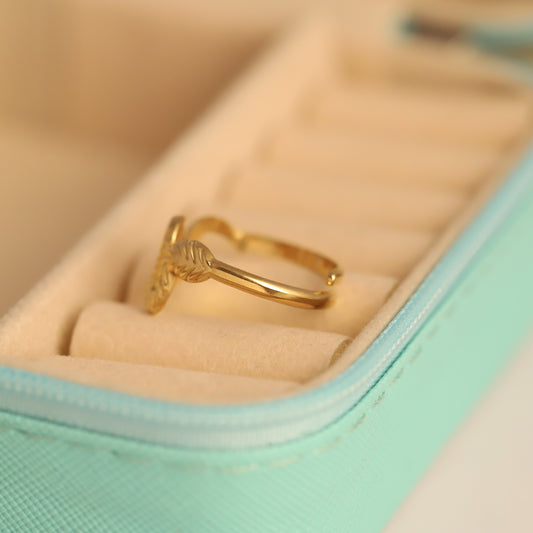 Gold Snake Ring - Adjustable Coiled Serpent Jewelry | Waterproof & Stackable