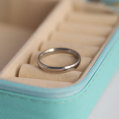 Tri-Color Stacking Ring Set - Gemstone & Mixed Metal Bands