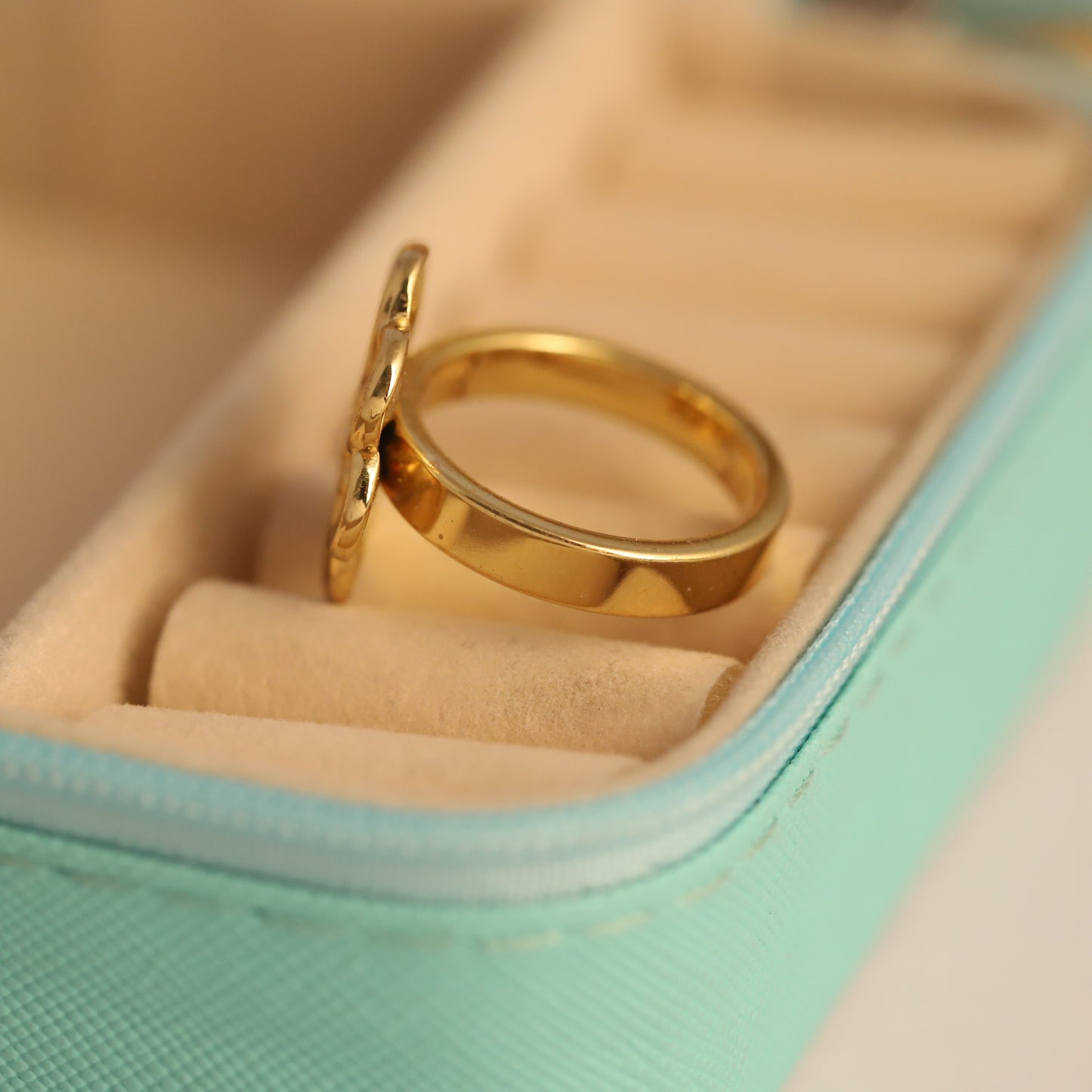 Bold Gold Petal Ring - Statement Floral Adjustable Jewelry