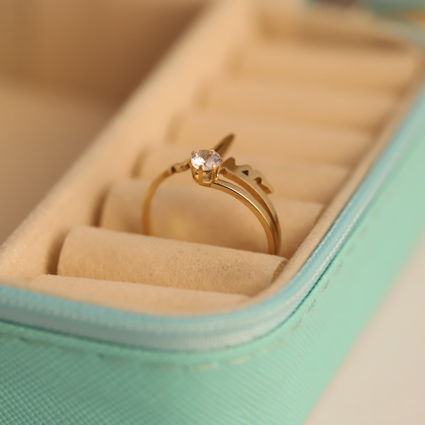 Heartbeat Pulse Ring with Crystal - Adjustable EKG Jewelry