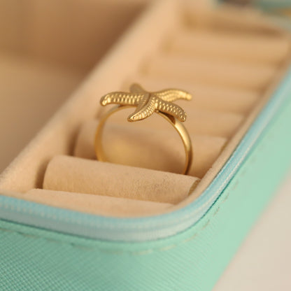 Gold Starfish Ring - Coastal & Nautical Jewelry